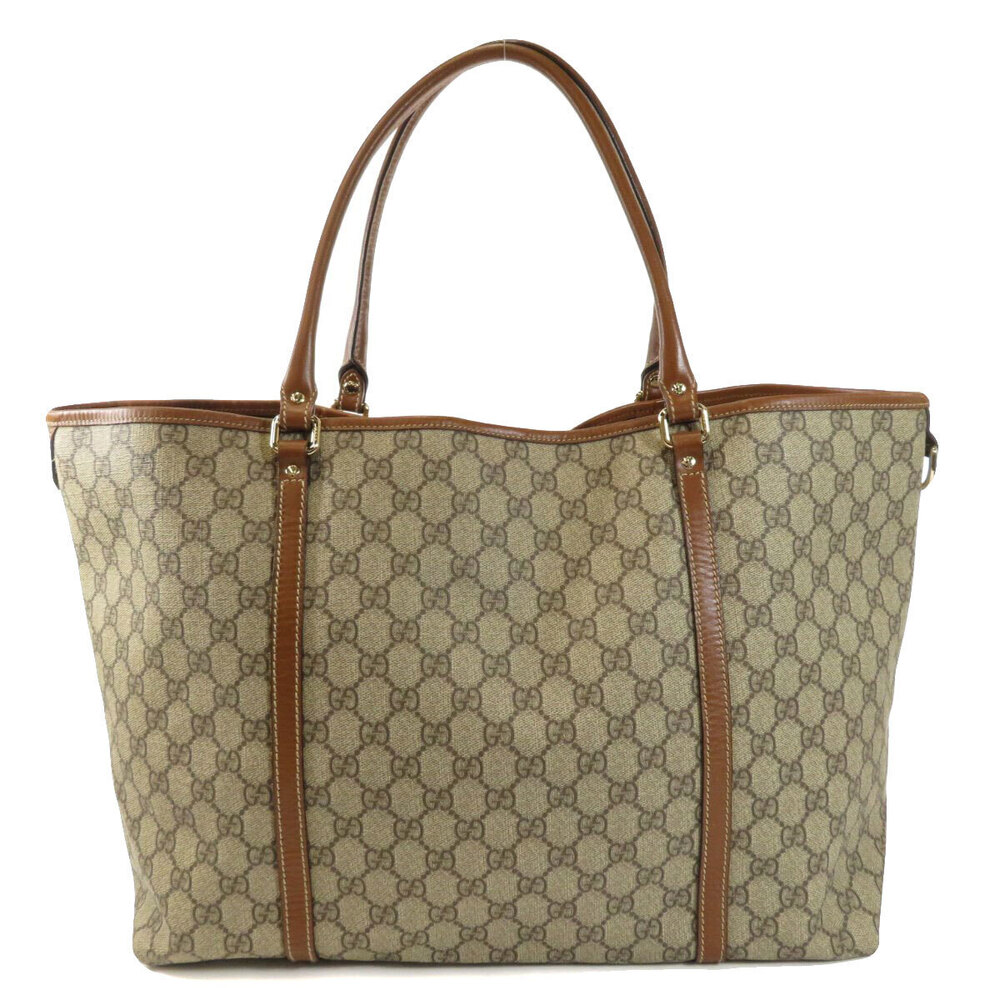 Gucci monogram bag tote brown Supreme GG leather